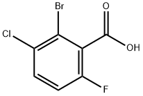 2-ブロモ-3-クロロ-6-フルオロ安息香酸 化学構造式