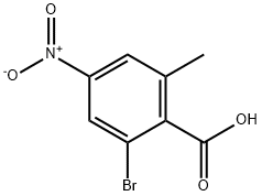2-Bromo-6-methyl-4-nitrobenzoic acid Struktur