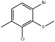 1-Bromo-3-chloro-4-methyl-2-(methylthio)benzene Structure