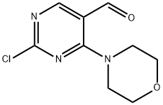 2-クロロ-4-モルホリノピリミジン-5-カルブアルデヒド 化学構造式
