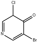 3-Bromo-5-chloropyridin-4-ol 化学構造式