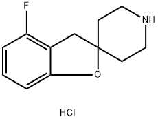 4-Fluoro-3H-spiro[benzofuran-2,4'-piperidine] hydrochloride 结构式