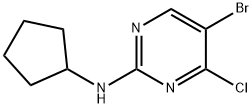 5-bromo-4-chloro-N-cyclopentylpyrimidin-2-amine 化学構造式