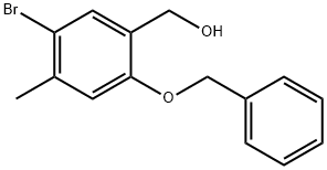 2-苄氧基-4-甲基-5-溴苄醇, 1823817-52-2, 结构式