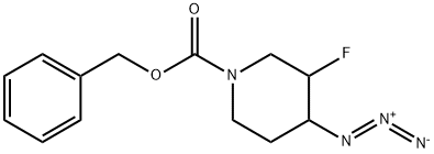 benzyl 4-azido-3-fluoropiperidine-1-carboxylate 结构式