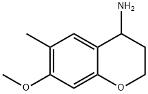 7-METHOXY-6-METHYL-3,4-DIHYDRO-2H-1-BENZOPYRAN-4-AMINE 结构式