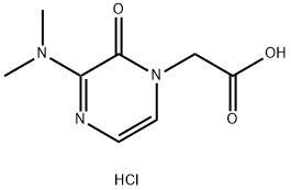 2-(3-(dimethylamino)-2-oxopyrazin-1(2H)-yl)acetic acid hydrochloride 化学構造式