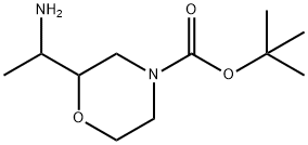 tert-Butyl 2-(1-aminoethyl)morpholine-4-carboxylate Struktur