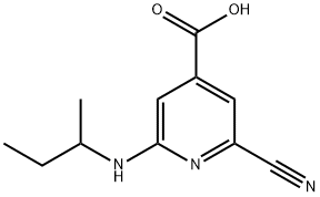 4-Pyridinecarboxylic acid, 2-cyano-6-[(1-methylpropyl)amino]- 结构式