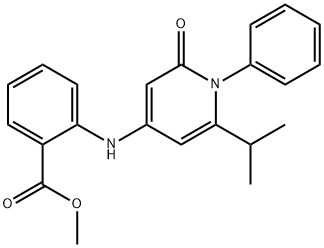 methyl 2-((6-isopropyl-2-oxo-1-phenyl-1,2-dihydropyridin-4-yl)amino)benzoate 结构式