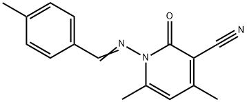 4,6-dimethyl-1-[(4-methylbenzylidene)amino]-2-oxo-1,2-dihydro-3-pyridinecarbonitrile Structure