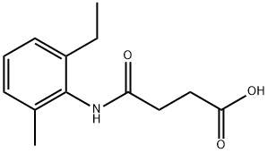 Butanoic acid, 4-[(2-ethyl-6-methylphenyl)amino]-4-oxo- Struktur