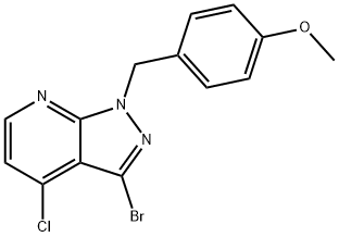 1H-Pyrazolo[3,4-b]pyridine, 3-bromo-4-chloro-1-[(4-methoxyphenyl)methyl]-