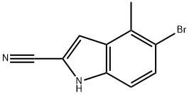 5-BROMO-4-METHYL-1H-INDOLE-2-CARBONITRILE, 1857296-19-5, 结构式