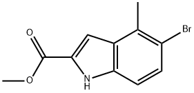 5-溴-4-甲基-1H-吲哚-2-羧酸甲酯, 1857296-39-9, 结构式
