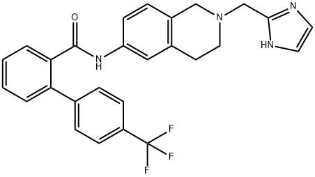 [1,1'-Biphenyl]-2-carboxamide, N-[1,2,3,4-tetrahydro-2-(1H-imidazol-2-ylmethyl)-6-isoquinolinyl]-4'-(trifluoromethyl)- Structure