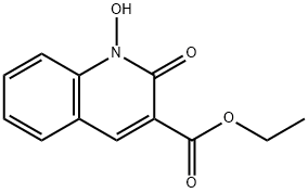 3-Quinolinecarboxylic acid, 1,2-dihydro-1-hydroxy-2-oxo-, ethyl ester Struktur