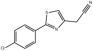 2-(2-(4-chlorophenyl)thiazol-4-yl)acetonitrile Structure