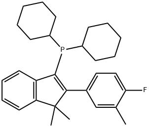 dicyclohexyl[2-(4-fluoro-3-methylphenyl)-1,1-dimethyl-1H-inden-3-yl]Phosphine|