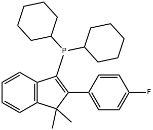 dicyclohexyl[2-(4-fluorophenyl)-1,1-dimethyl-1H-inden-3-yl]Phosphine,1883369-92-3,结构式