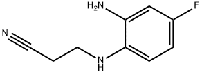 3-((2-amino-4-fluorophenyl)amino)propanenitrile 化学構造式