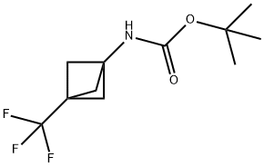 tert-butyl (3-(trifluoromethyl)bicyclo[1.1.1]pentan-1-yl)carbamate 化学構造式