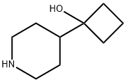 1-(哌啶-4-基)环丁烷-1-醇,1895467-61-4,结构式