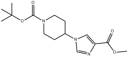 1-[1-(tert-Butoxycarbonyl)-4-piperidyl]-4-methoxycarbonyl-imidazole Structure