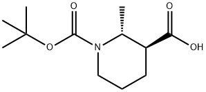 2R,3S-1-Boc-2-methyl-piperidine-3-carboxylic acid Structure