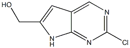 (2-Chloro-7H-pyrrolo[2,3-d]pyrimidin-6-yl)methanol Structure