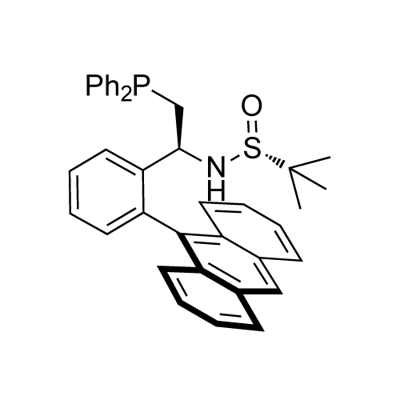 [S(R)]-N-[(1S)-1-[2-(9-蒽基)苯基]-2-(二苯基膦基)乙基]-2-甲基-2-丙烷亚磺酰胺,1936438-22-0,结构式