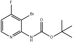 tert-Butyl (3-bromo-4-fluoropyridin-2-yl)carbamate Structure