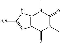 1H-Purine-2,6-dione, 8-amino-3,7-dihydro-1,3-dimethyl-,19410-53-8,结构式