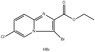 3-Bromo-6-chloro-imidazo[1,2-a]pyridine-2-carboxylic acid ethyl ester hydrobromide,1951441-94-3,结构式