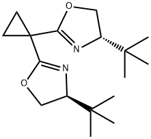 (4S,4'S)-2,2'-Cyclopropylidenebis[4-tert-butyl-4,5-dihydro
oxazole],99%e.e. 化学構造式