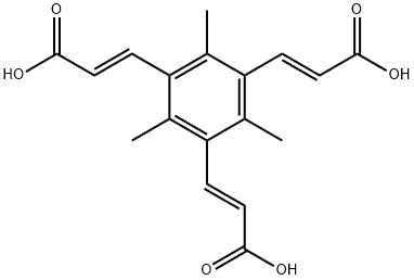 2-Propenoic acid,3,3',3''-(2,4,6-trimethyl-1,3,5-benzenetriyl)tris-,(2E,2'E,2''E)- Structure