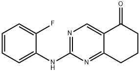 2-((2-FLUOROPHENYL)AMINO)-7,8-DIHYDROQUINAZOLIN-5(6H)-ONE,1956385-69-5,结构式