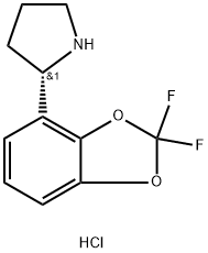 (S)-2-(2,2-Difluorobenzo[d][1,3]dioxol-4-yl)pyrrolidine hydrochloride 化学構造式