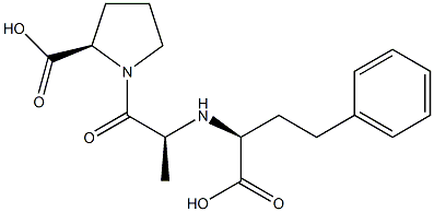 D-脯氨酸，N-[（（1S）-1-羧基-3-苯基丙基] -L-丙氨酰-, 196083-21-3, 结构式