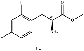 (S)-2-Amino-3-(2-fluoro-4-methyl-phenyl)-propionic acid methyl ester hydrochloride Struktur