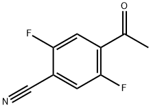 4-乙酰基-2,5-二氟苯腈 结构式