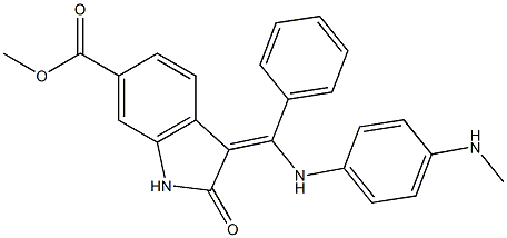 (Z)-methyl 3-(((4-(methylamino)phenyl)amino)(phenyl)methylene)-2-oxoindoline-6-carboxylate