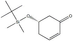 2-Cyclohexen-1-one, 5-[[(1,1-dimethylethyl)dimethylsilyl]oxy]-, (5S)- Struktur