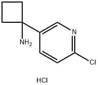 1-(6-chloropyridin-3-yl)cyclobutanamine hydrochloride 化学構造式