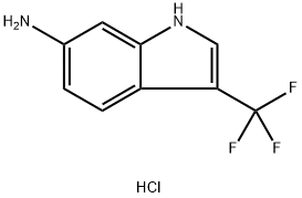 3-(trifluoromethyl)-1H-indol-6-amine hydrochloride,2007921-17-5,结构式