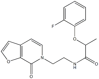 2-(2-fluorophenoxy)-N-[2-(7-oxofuro[2,3-c]pyridin-6-yl)ethyl]propanamide Structure