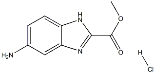 Methyl 5-amino-1H-benzo[d]imidazole-2-carboxylate hydrochloride 化学構造式