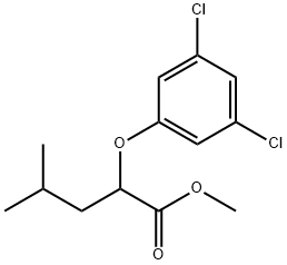 Methyl 2-(3,5-dichlorophenoxy)-4-methylpentanoate 化学構造式