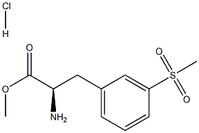 (R)-Methyl 2-amino-3-(3-(methylsulfonyl)phenyl)propanoate hydrochloride Struktur