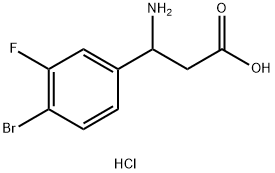 3-AMINO-3-(4-BROMO-3-FLUOROPHENYL)PROPANOIC ACID HCl Struktur